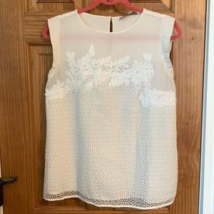Loft sleeveless lace top